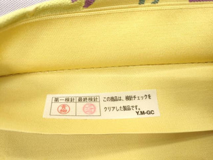 平和屋着物●六通柄袋帯　雪輪草花文　正絹　逸品　CABN3628dy