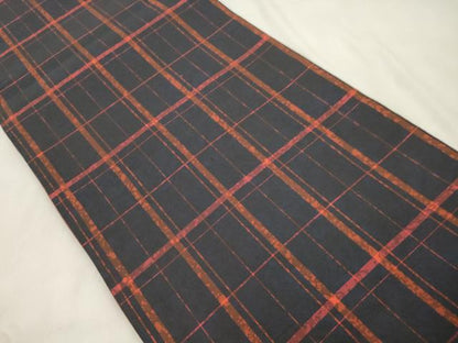 平和屋着物●両面　六通柄袋帯　本場縞大島紬地　絞り　花蝶文　正絹　逸品　CABN3629dy