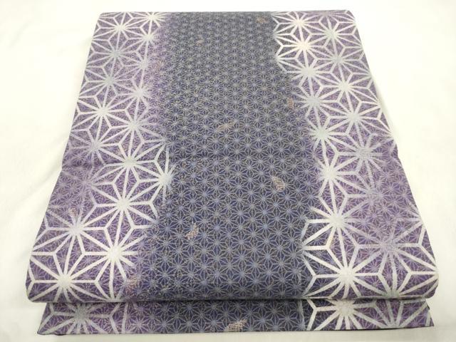 平和屋着物●両面　両方向　全通柄袋帯　雪輪兎文　金糸　やまと誂製　正絹　逸品　CABN3644dy