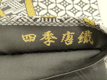 平和屋着物●六通柄袋帯　四季唐織　立涌花文　正絹　逸品　CABN3703dy