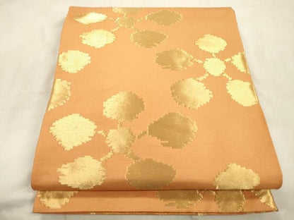 平和屋着物●両面　六通柄袋帯　草唐葡萄　正絹　逸品　CABN3708dy