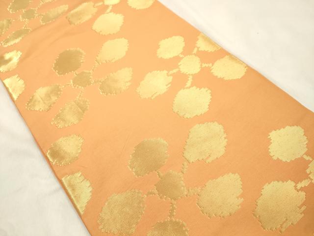 平和屋着物●両面　六通柄袋帯　草唐葡萄　正絹　逸品　CABN3708dy
