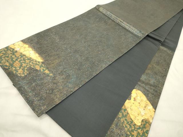 平和屋着物●金彩友禅作家　金彩の魔術師　堀省平　金煌織　太鼓柄袋帯　龍水文　金糸　正絹　逸品　CABN3710dy