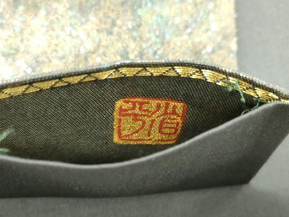 平和屋着物●金彩友禅作家　金彩の魔術師　堀省平　金煌織　太鼓柄袋帯　龍水文　金糸　正絹　逸品　CABN3710dy