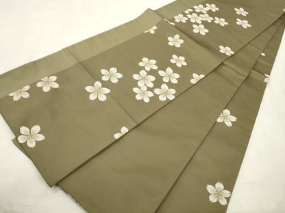 平和屋着物●世界的人形師　辻村寿三郎　ジュサブロー　六通柄袋帯　舞花文　銀糸　正絹　逸品　CABN3732dy