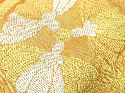 平和屋着物●西陣　川島織物　六通柄　本袋帯　草花丸文　金銀糸　正絹　逸品　CABN3737dy