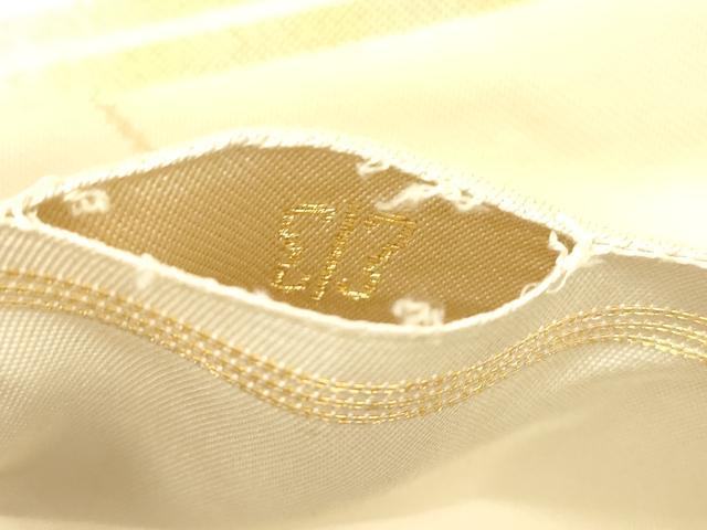 平和屋着物●西陣　川島織物　六通柄　本袋帯　扇面花籠文　金銀糸　正絹　逸品　CABN3740dy