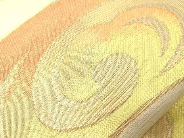 平和屋着物●西陣　川島織物　六通柄　本袋帯　流水文　金糸　正絹　逸品　CABN3741dy