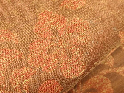 平和屋着物●西陣　川島織物　六通柄　本袋帯　草花文　金糸　引箔　正絹　逸品　CABN3743dy