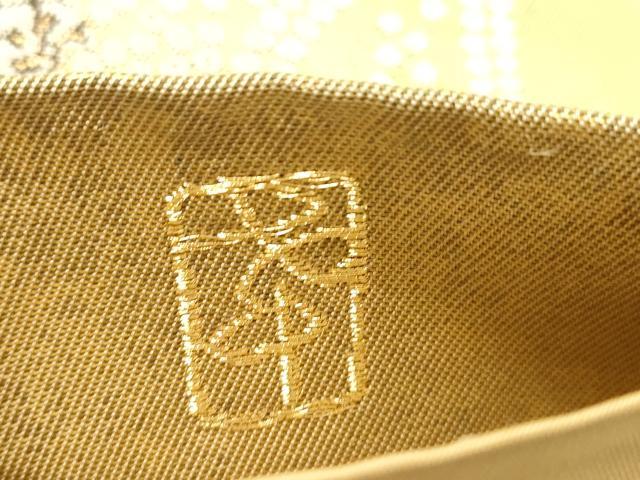 平和屋着物●西陣の名門　加納幸謹製　六通柄袋帯　草花文　金銀糸　正絹　逸品　CABN3751dy
