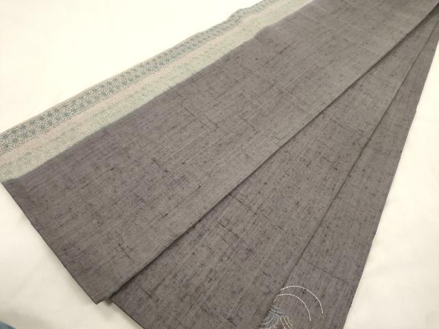 平和屋着物●太鼓柄袋帯　総刺繍　刺し子　玩具文　正絹　逸品　CABN3756dy