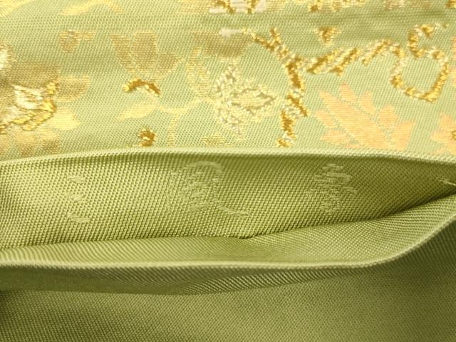 平和屋着物●三風魯・堀江三郎　六通柄　本袋帯　正倉院花文　金糸　正絹　逸品　CABN3760dy