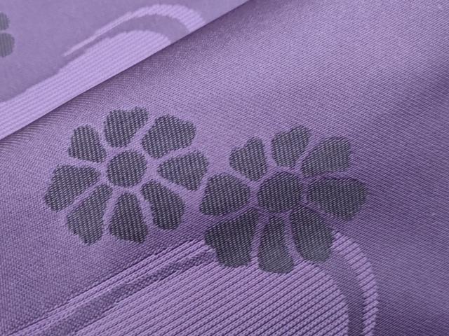 平和屋着物●六通柄袋帯　草花文　正絹　逸品　CABN3769dy