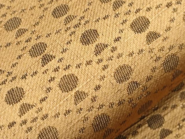 平和屋着物●両面　六通柄袋帯　幾何学文　正絹　逸品　CABN3772dy
