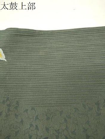 平和屋着物●六通柄袋帯　草花文　金糸　正絹　逸品　CABN3778dy