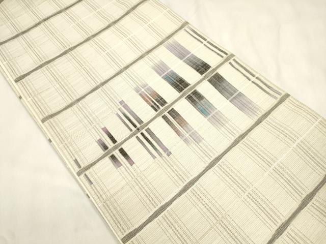 平和屋着物●両面　太鼓柄袋帯　幾何学文　金糸　正絹　逸品　CABN3781dy