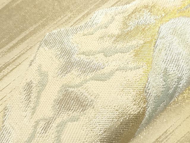 平和屋着物●西陣　川島織物　六通柄　本袋帯　遠山文　金銀糸　正絹　逸品　CABN3782dy