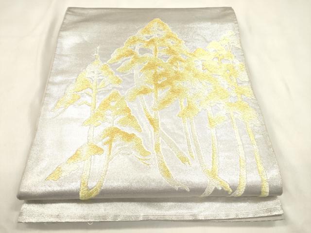 平和屋着物●西陣　川島織物　太鼓柄　本袋帯　草木文　金銀糸　正絹　逸品　CABN3790dy