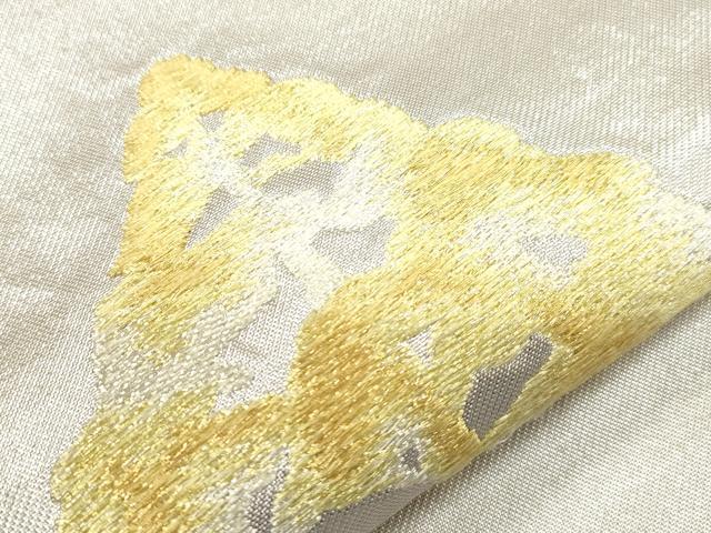 平和屋着物●西陣　川島織物　太鼓柄　本袋帯　草木文　金銀糸　正絹　逸品　CABN3790dy