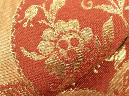 平和屋着物●西陣　川島織物　六通柄　本袋帯　菱花文　金糸　正絹　逸品　CABN3795dy