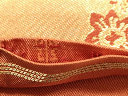 平和屋着物●西陣　川島織物　六通柄　本袋帯　菱花文　金糸　正絹　逸品　CABN3795dy