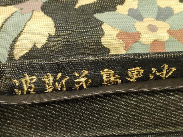 平和屋着物●西陣　鷹匠謹製　六通柄袋帯　花鳥文　金糸　正絹　逸品　未使用　CABN3851dy