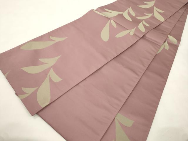 平和屋着物●世界的人形師　辻村寿三郎　ジュサブロー　六通柄袋帯　草木文　正絹　逸品　CABN3863dy