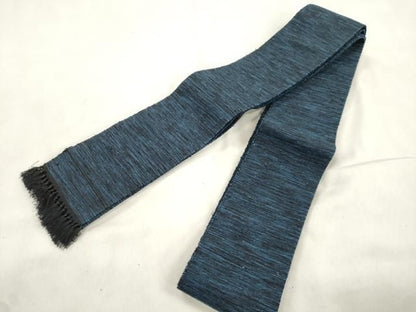 平和屋着物●男性　角帯　紬地　霞文　正絹　逸品　未使用　CABN3891dy