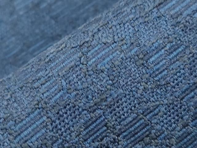 平和屋着物●男性　本場筑前博多織　角帯　幾何学文　留紺色　正絹　逸品　CABN3895dy