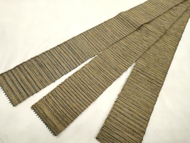 平和屋着物●男性　角帯　横段文　一重帯　正絹　逸品　CABN3898dy