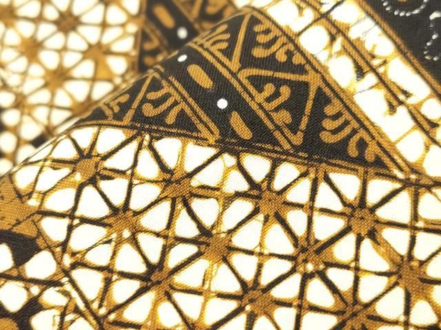 平和屋着物●男性　両面　角帯　バティック　綿　逸品　CABN3901dy