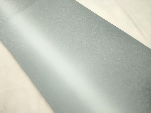 平和屋着物●両面　全通柄袋帯　幾何学文　銀通し地　正絹　逸品　未使用　CABN3927dy