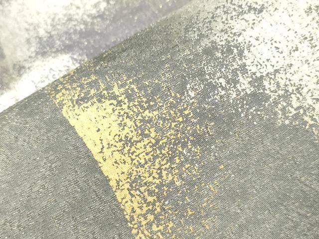 平和屋着物●日展作家　山本唯与志　レリーフ染　全通柄袋帯　霞文　金通し地　正絹　逸品　CABN3934dy