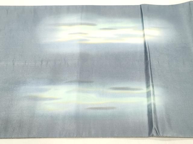 平和屋着物●染色作家　青野保夫　両面　太鼓柄袋帯　霞文　正絹　逸品　CABN3945dy