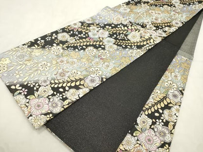 平和屋着物●六通柄袋帯　辻が花　絞り　金糸　正絹　逸品　CABN3956dy