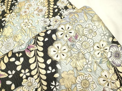 平和屋着物●六通柄袋帯　辻が花　絞り　金糸　正絹　逸品　CABN3956dy