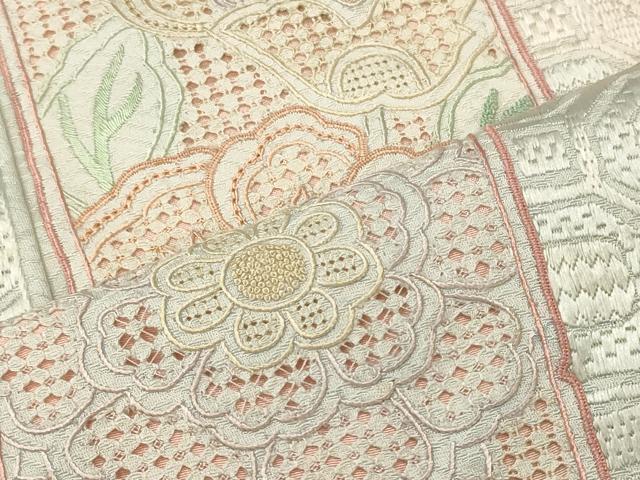 平和屋着物■中国三大刺繍　スワトウ相良刺繍　訪問着　短冊更紗花文　暈し染め　正絹　逸品　CABN4401oy