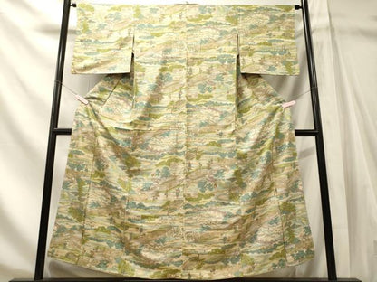 平和屋着物■上質な小紋　風景文　暈し染め　正絹　逸品　CABN4405oy