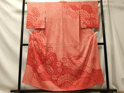 平和屋着物■訪問着　総絞り　舞花文　正絹　逸品　CABN4418ou