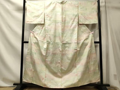 平和屋着物■上質な紬　幾何学文　正絹　逸品　CABN4430ou