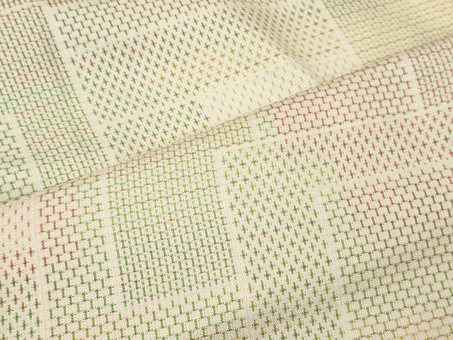 平和屋着物■上質な紬　幾何学文　正絹　逸品　CABN4430ou