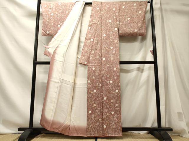 平和屋着物■上質な小紋　絞り　草花文　金彩　正絹　逸品　CABN4432ou