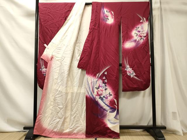 平和屋着物■豪華振袖　花鳥文　暈し染め　金銀彩　正絹　逸品　CABN4433ou