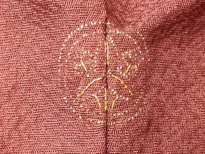 平和屋着物■上質な色無地　紋意匠　今様色　正絹　逸品　CABN4440ou