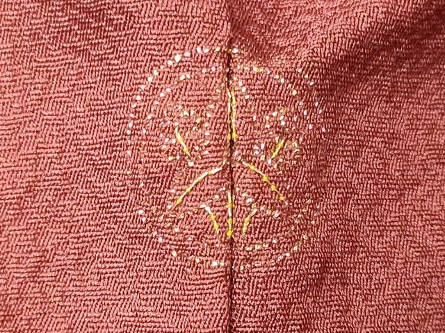 平和屋着物■上質な色無地　紋意匠　今様色　正絹　逸品　CABN4440ou