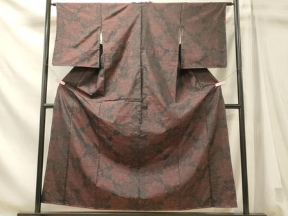 平和屋着物■本場大島紬　枝花文　正絹　逸品　未使用　CABN4449oy