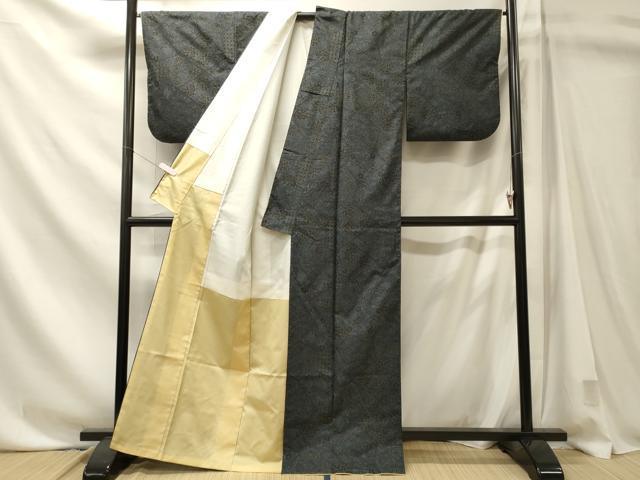 平和屋着物■本場大島紬　7マルキ　花唐草文　正絹　逸品　CABN4450oy