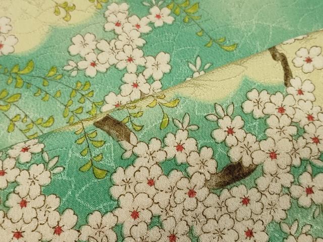 平和屋着物■上質な小紋　枝花文　暈し染め　正絹　逸品　CABN4459oy