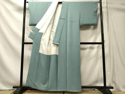 平和屋着物■上質な色無地　水浅葱色　正絹　逸品　CABN4461oy