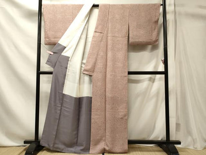 平和屋着物■上質な小紋　霞文　正絹　逸品　CABN4478oy